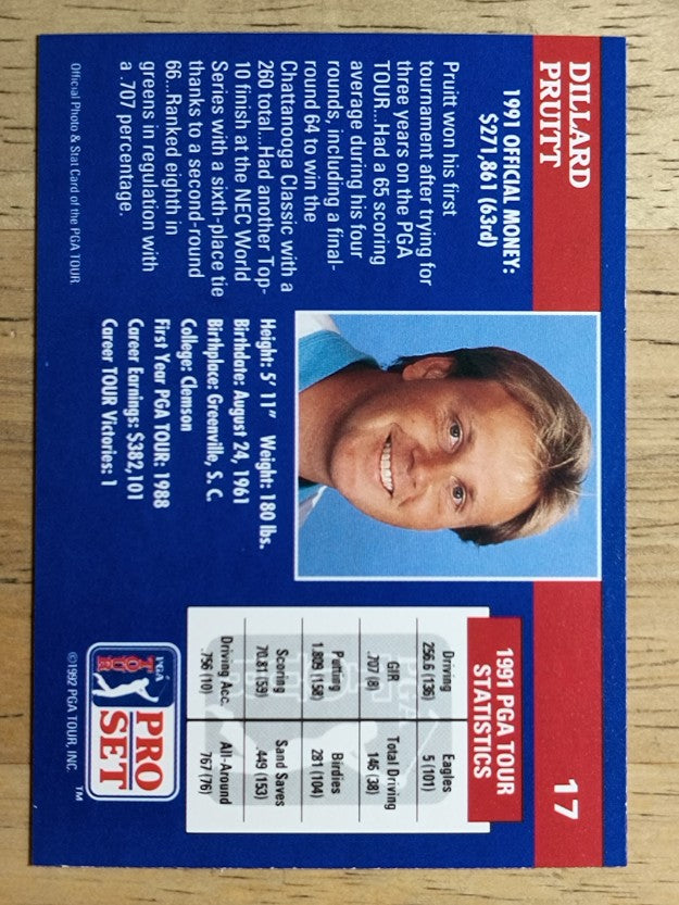 1992 Pro Set #17 Dillard Pruitt