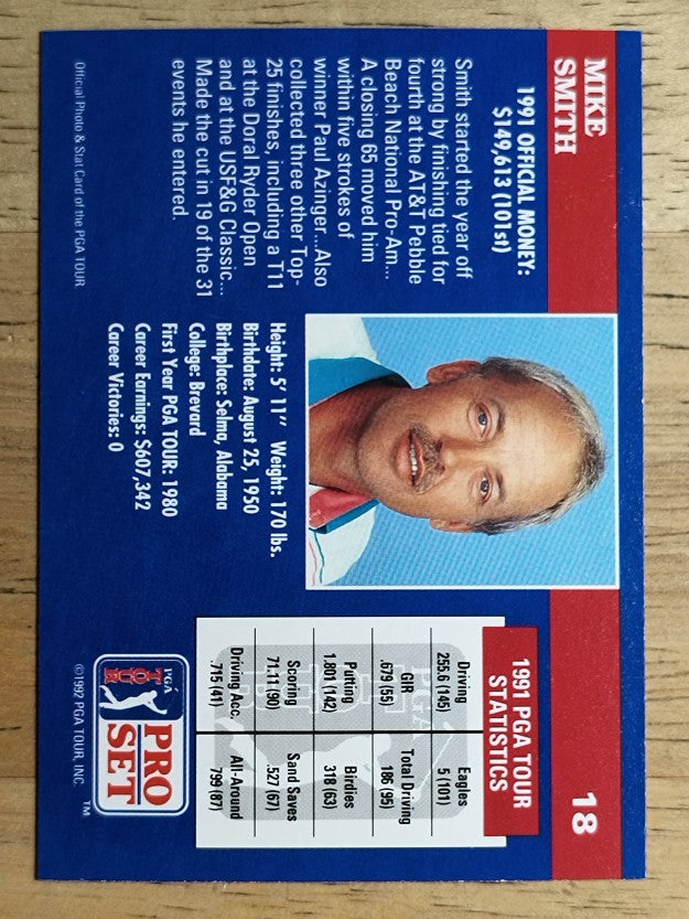 1992 Pro Set #18 Mike Smith