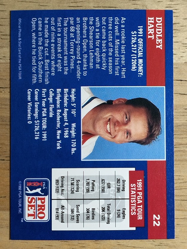 1992 Pro Set #22 Dudley Hart