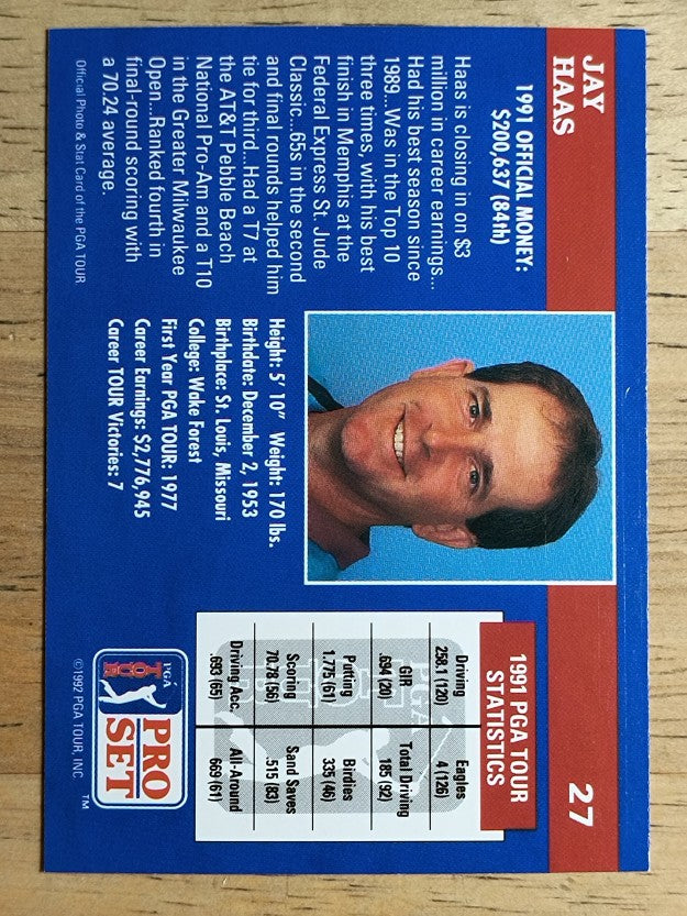 1992 Pro Set #27 Jay Haas