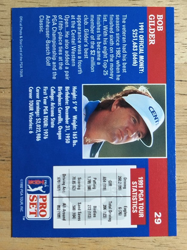 1992 Pro Set #29 Bob Gilder