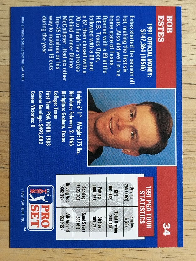 1992 Pro Set #34 Bob Estes