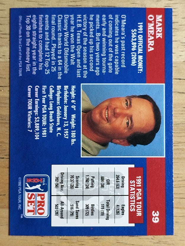 1992 Pro Set #39 Mark O'Meara