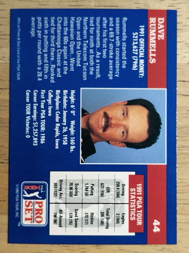 1992 Pro Set #44 Dave Rummells