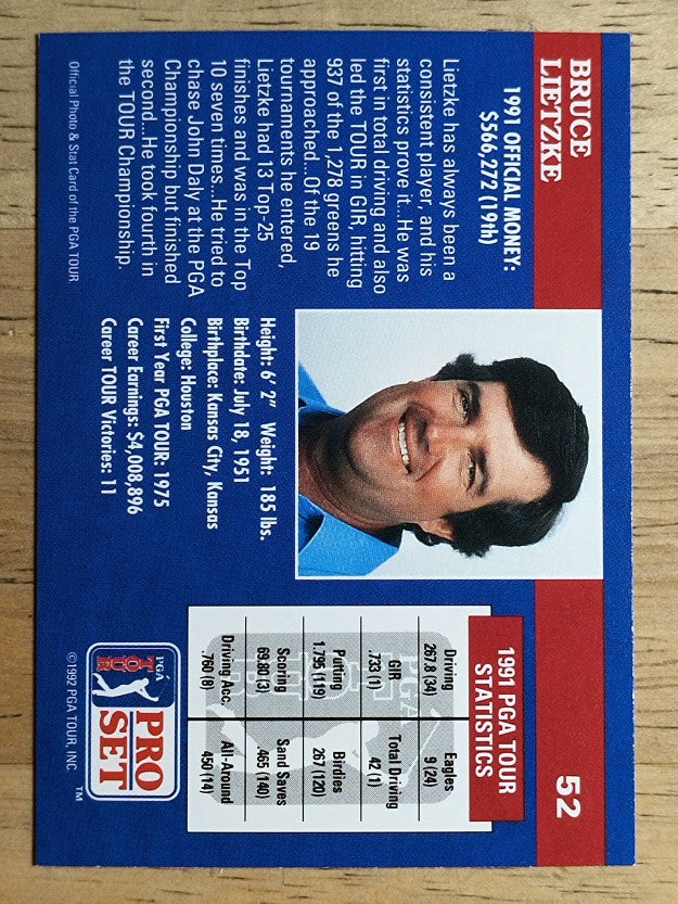 1992 Pro Set #52 Bruce Lietzke