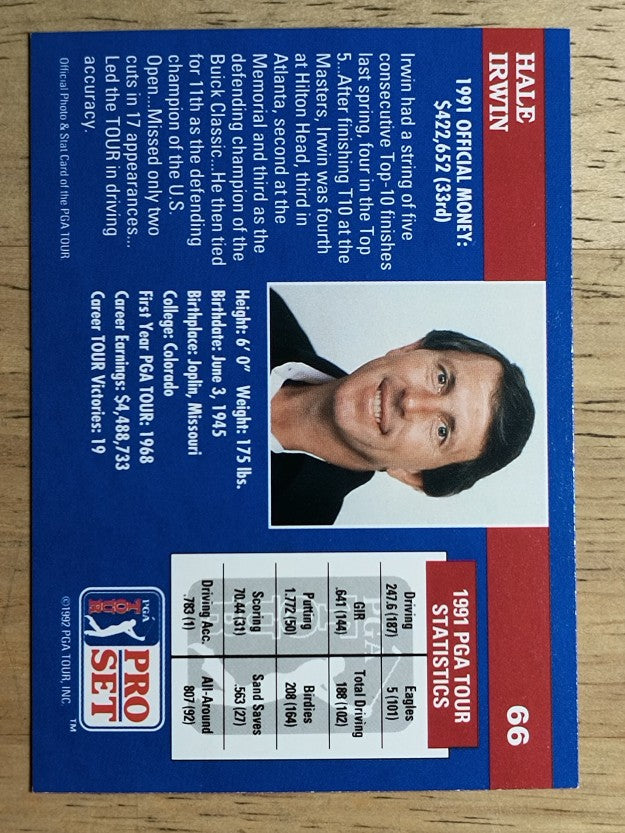 1992 Pro Set #66 Hale Irwin