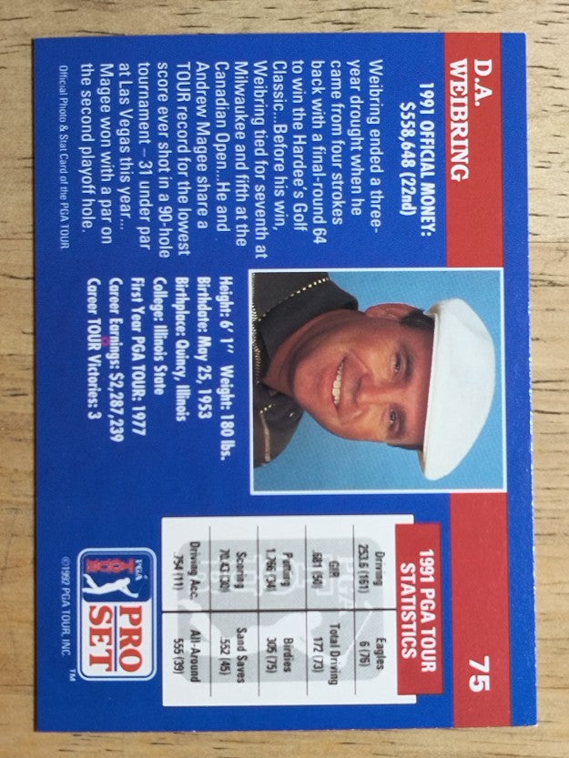 1992 Pro Set #75 D.A. Weibring