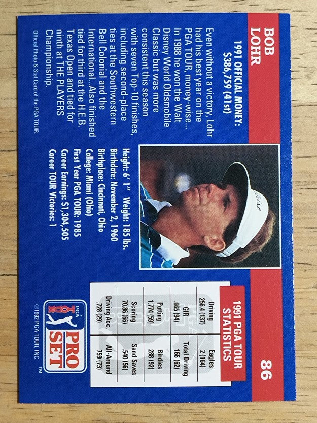 1992 Pro Set #86 Bob Lohr