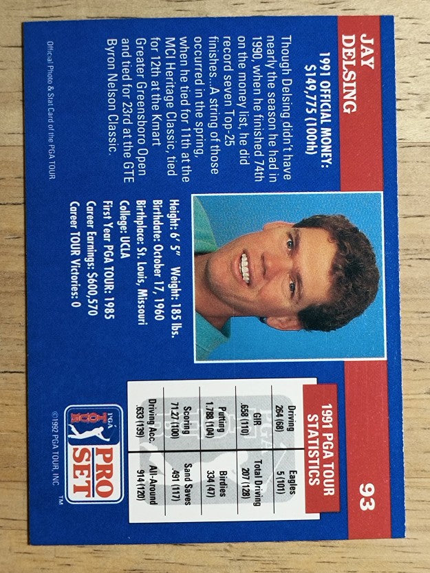 1992 Pro Set #93 Jay Delsing