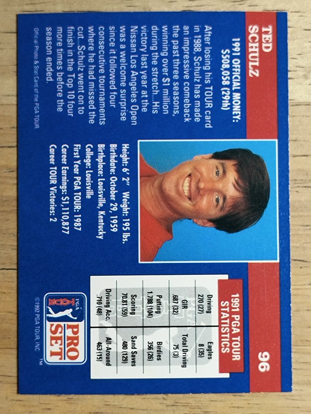 1992 Pro Set #96 Ted Schulz