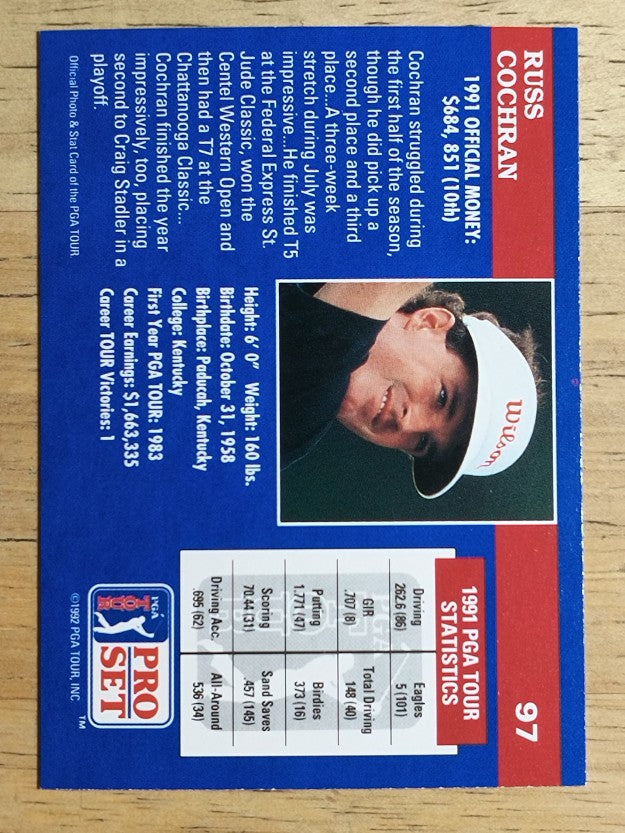 1992 Pro Set #97 Russ Cochran