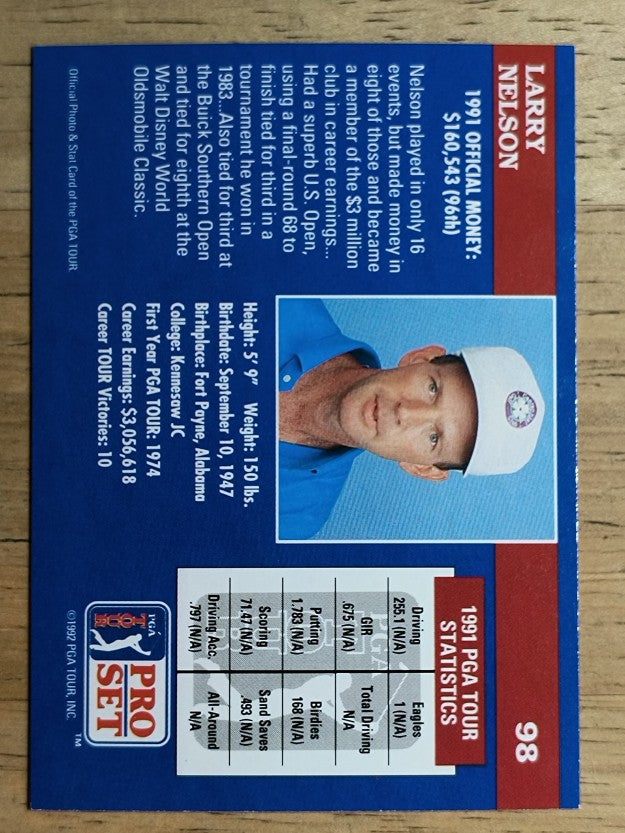 1992 Pro Set #98 Larry Nelson