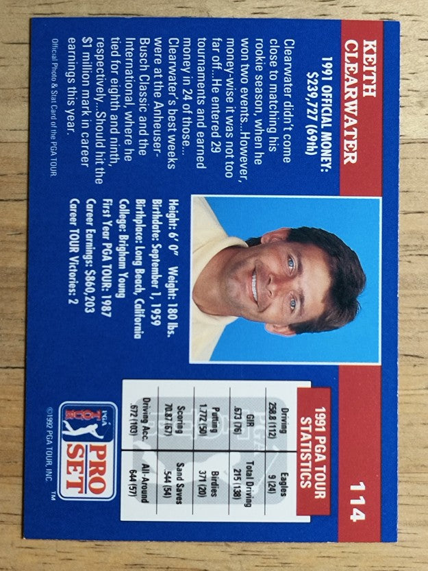 1992 Pro Set #114 Keith Clearwater