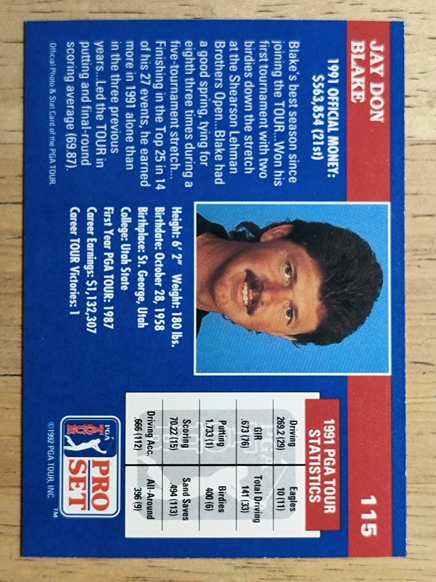1992 Pro Set #115 Jay Don Blake