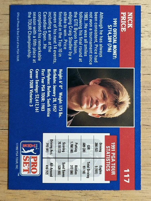 1992 Pro Set #117 Nick Price