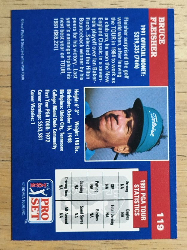 1992 Pro Set #119 Bruce Fleisher RC