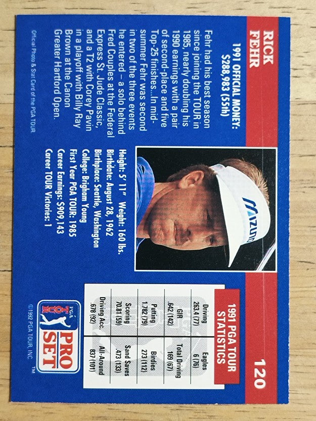 1992 Pro Set #120 Rick Fehr