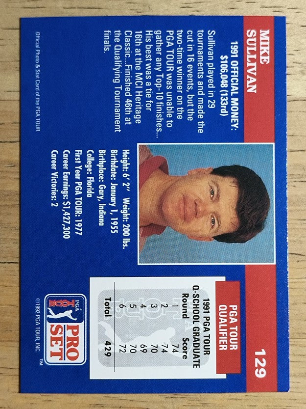 1992 Pro Set #129 Mike Sullivan