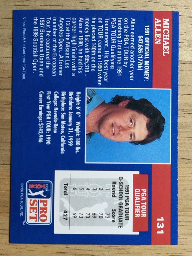 1992 Pro Set #131 Michael Allen