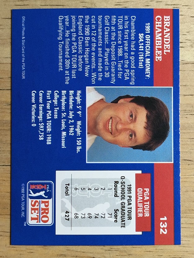 1992 Pro Set #132 Brandel Chamblee