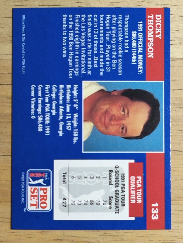1992 Pro Set #133 Dicky Thompson