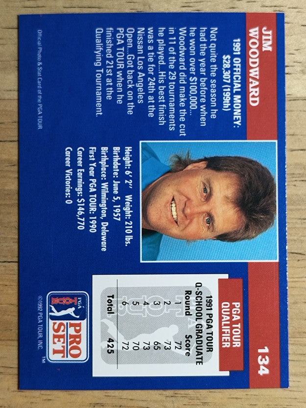 1992 Pro Set #134 Jim Woodward