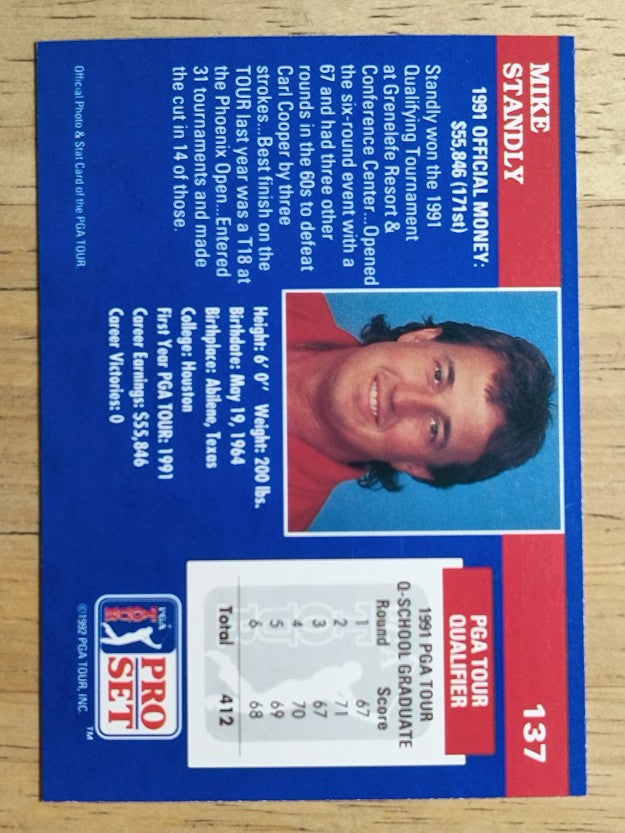 1992 Pro Set #137 Mike Standly