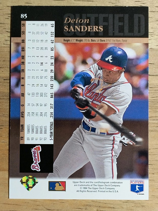 1994 Upper Deck Electric Diamond #85 Deion Sanders