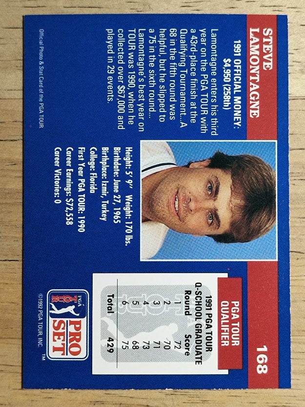 1992 Pro Set #168 Steve Lamontagne RC