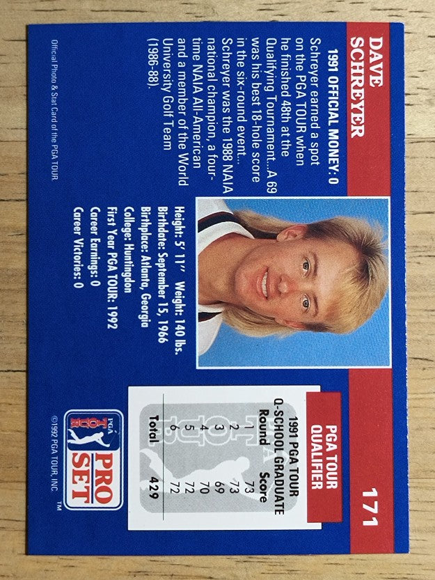 1992 Pro Set #171 Dave Schreyer RC