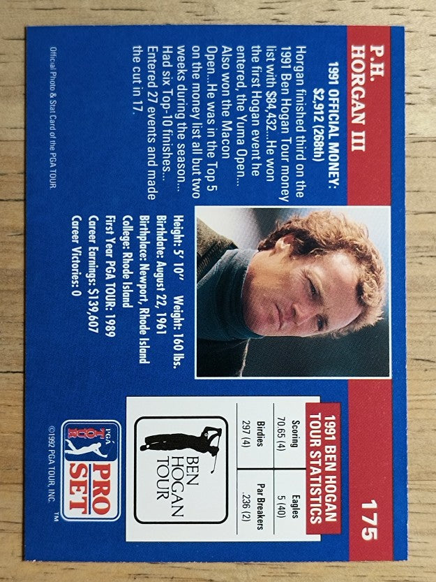 1992 Pro Set #175 P.H. Horgan III RC