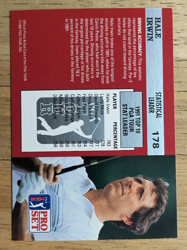 1992 Pro Set #178 Hale Irwin SL