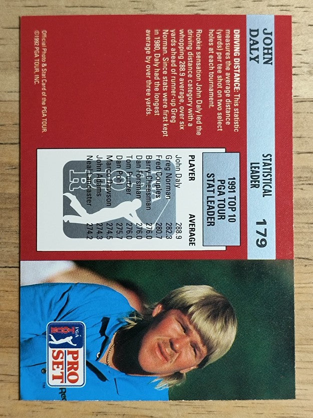 1992 Pro Set #179 John Daly SL