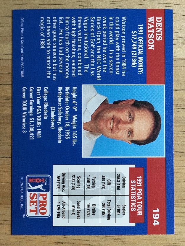 1992 Pro Set #194 Denis Watson