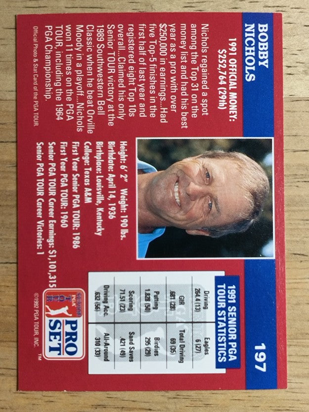 1992 Pro Set #197 Bobby Nichols