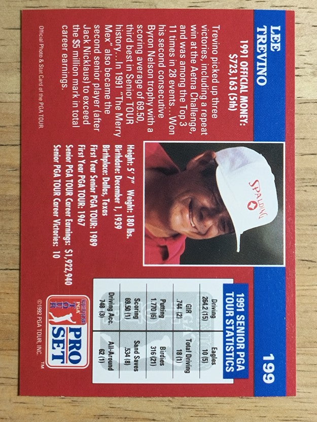 1992 Pro Set #199 Lee Trevino