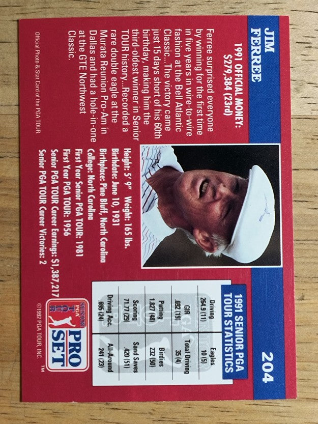 1992 Pro Set #204 Jim Ferree