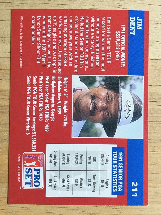 1992 Pro Set #211 Jim Dent