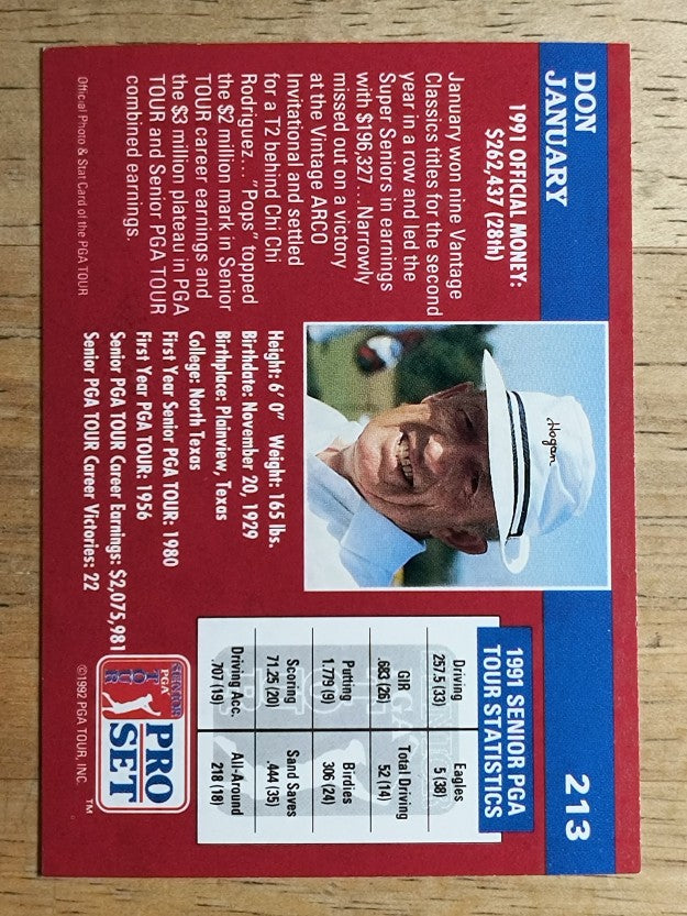1992 Pro Set #213 Don January