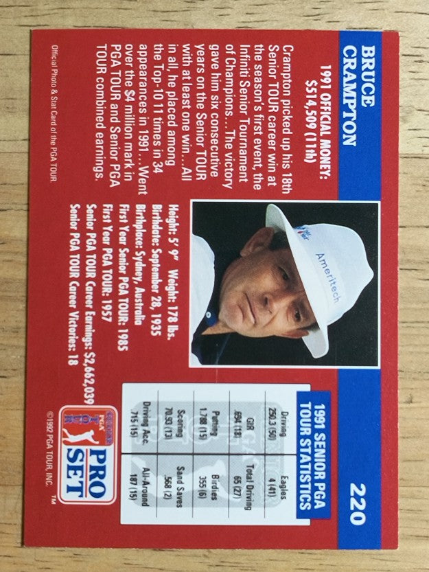 1992 Pro Set #220 Bruce Crampton