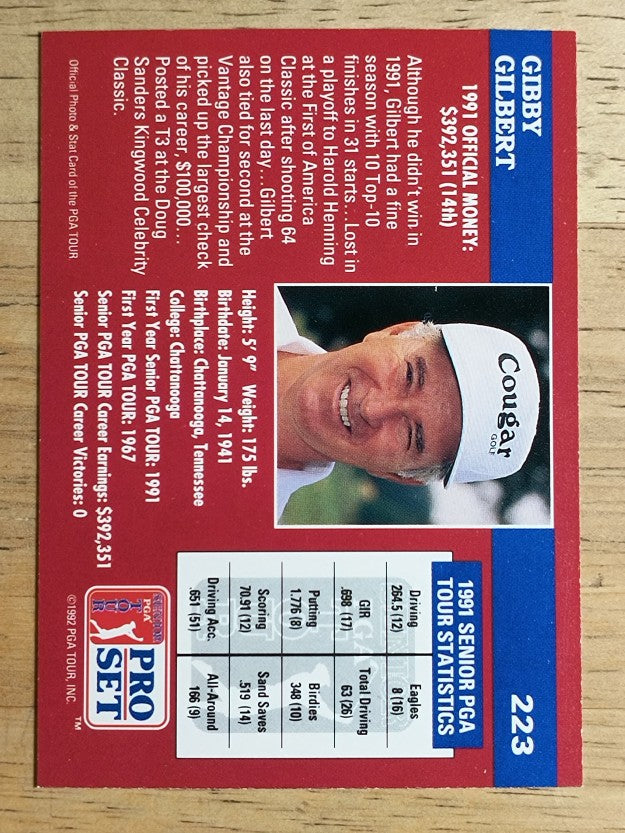 1992 Pro Set #223 Gibby Gilbert