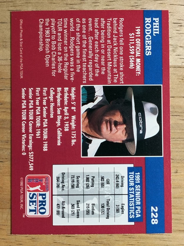 1992 Pro Set #228 Phil Rodgers