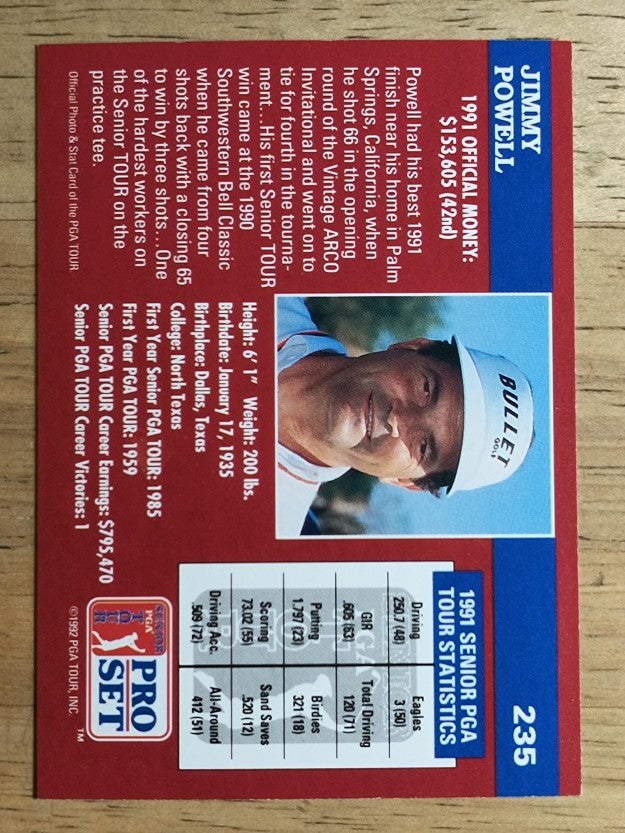 1992 Pro Set #235 Jimmy Powell