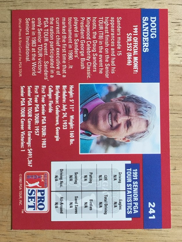 1992 Pro Set #241 Doug Sanders