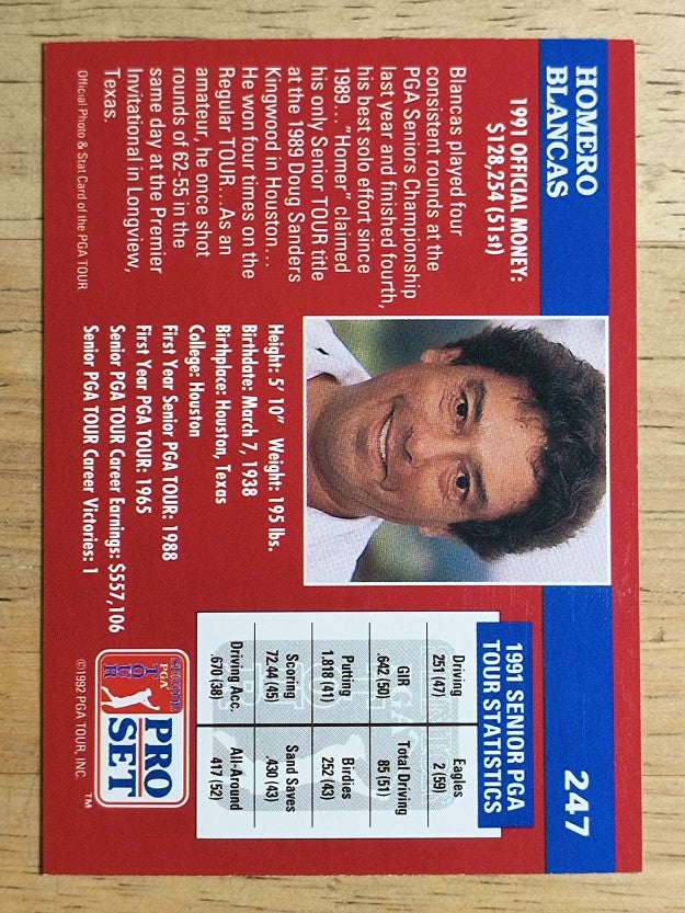 1992 Pro Set #247 Homero Blancas