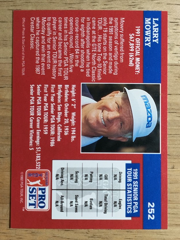 1992 Pro Set #252 Larry Mowry