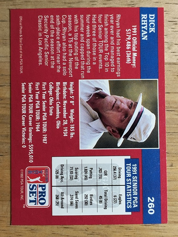 1992 Pro Set #260 Dick Rhyan RC