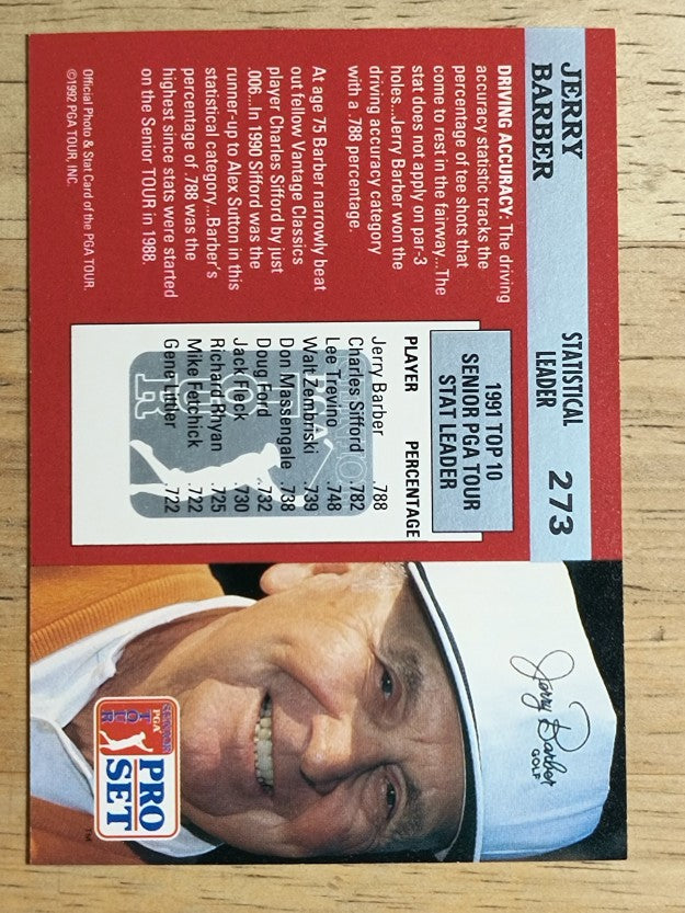 1992 Pro Set #273 Jerry Barber SL RC