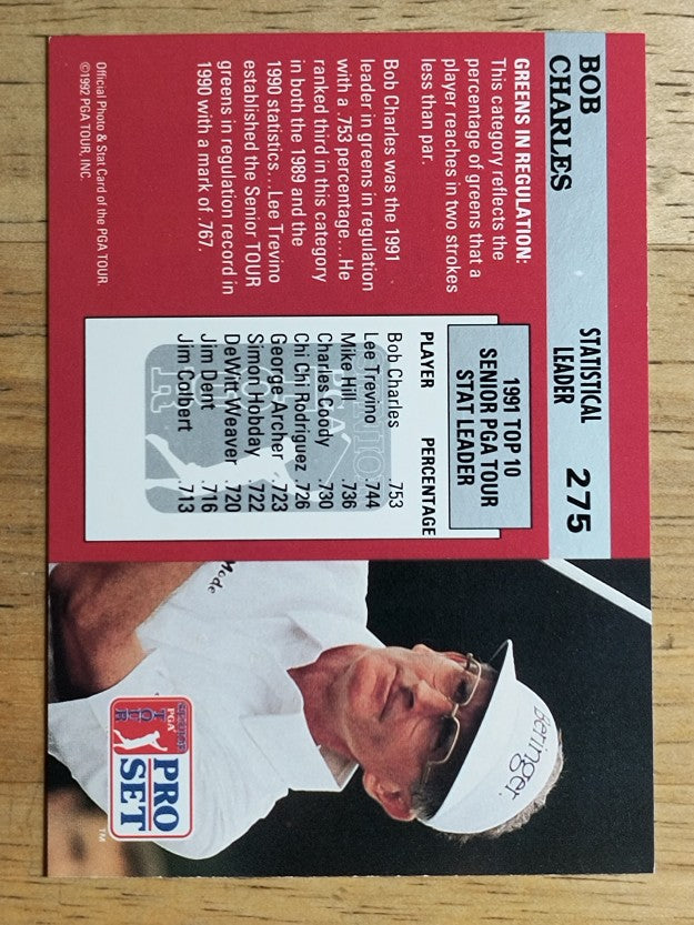 1992 Pro Set #275 Bob Charles SL