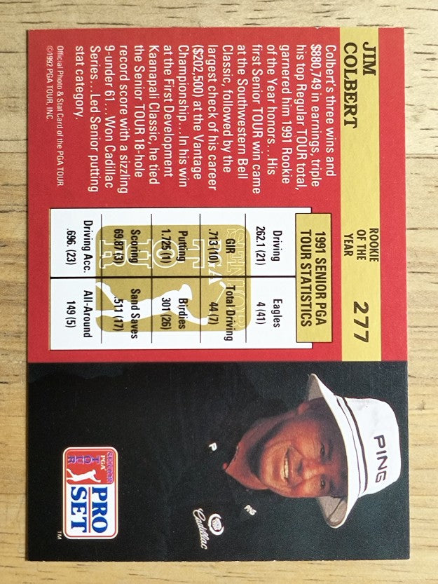 1992 Pro Set #277 Jim Colbert ROY